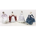 A group of Royal Doulton ladies, comprising Ashley, HN3420, 18.5cm high, Fragrance, HN2334, 19cm hig... 