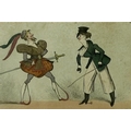 Thomas Rowlandson (British, 1757-1827): 'Refinement of Language', after Woodward, a hand coloured 19... 