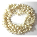 A Chinese ringed pearl necklace, comprising approximately 121 evenly sized pearls, each approximatel... 