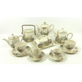 A large quantity of Old England Garden pattern china, mid 20th century, including dinner, tea, coffe... 