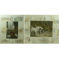 Frank Palou (French, 19th century): a pair of hand coloured engravings, one depicting terriers stari... 