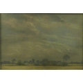 David Mynott (British, 20th century): a fenland landscape with stormy sky, pastel, signed lower left... 