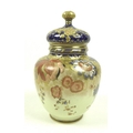 A Royal Crown Derby vase and cover, circa 1899, of shouldered ovoid form, painted in gilt with flora... 
