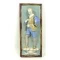 A Wayte & Ridge, Longton, majolica plaque, circa 1870, modelled as a 17th century gentleman with a g... 