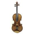 A mid 20th century violin, interior of body with paper label inscribed in pen 'Made by Harry Clare a... 