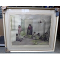 After Gerald Kelly (1879-1972): Peruvian Basket Weavers, print, signed in pencil lower right, framed... 
