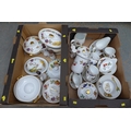 A Royal Worcester part dinner service in the Evesham pattern, comprising six cups and saucers, five ... 