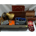 A quantity of mixed collectables, including a Minolta camera in soft carry case, Sigma lenses, a vin... 
