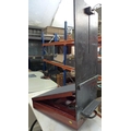 A travelling / desk artist's easel, with folding action and carry handle, internally fitted with rem... 