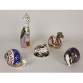 A group of Royal Crown Derby animal paperweights, comprising a Burmese Cat from the Royal Cats Colle... 