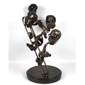 Paul Douglas Wegner (American, b. 1950): 'Jazz Quartet', a bronze figural sculpture of four jazz mus... 