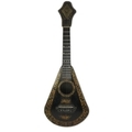 A Regency style 19th century guitar lute, made by the (Dublin) Society of Arts, the bell shaped ebon... 