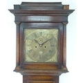 An 18th century long case clock with brass engraved face, subsidiary seconds dial, 11 inch dial, dat... 