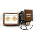 Railwayana: a GNR twin dial Crossing Box Indicator, with left dial showing 'Down Line Train In Secti... 