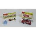 A vintage Dinky Dragster set, model 370, boxed, together with a Merryweather Marquis Fire Tender, mo... 