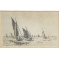 William Lionel Wyllie RA, RE, RI (British, 1851-1931): 'First in with the Catch', etching, signed in... 