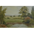 Joseph Edward Hennah (1897-1963): sheep in pasture, watercolour, signed lower left, 35 by 23cm, fram... 