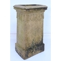 A buff terracotta chimney pot by J. M. Blashfield, Stamford, of tapering square section form. 43 by ... 