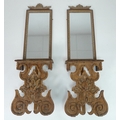 A pair of oak pier tables and similar mirrors, parts 17th century, likely made up in the early 20th ... 