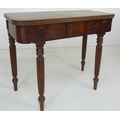 A 19th century mahogany tea table, 90 by 44 by 75cm high.