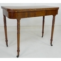 A 19th century mahogany and crossbanded card table, 91 by 45 by 73cm high.