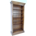 A modern five shelf freestanding bookcase, in the Georgian style with half pilasters to each edge, p... 