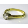 An 18ct gold and diamond solitaire ring, having a single diamond of approximately 0.25ct, size N, 2.... 