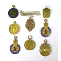 Motorcycle Racing Sport: a collection of 9ct gold and enamel medals, all awarded to Tom Morton durin... 