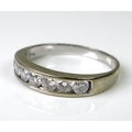 An 18ct white gold half eternity diamond ring, set with seven diamonds, approx 0.5ct total diamond w... 