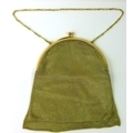 An Art Deco 9ct gold mesh evening bag, London 1924, The Gold Mesh Bag Co Ltd, engraved to inside rim... 