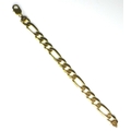 A 9ct gold figaro curb link bracelet, 21cm long, 30.8g.