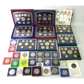 A collection of coins, predominantly mint proof sets, including 1994, 1996, 1997, 1998, 1999 Diana C... 