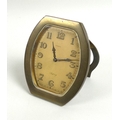 An Art Deco Asprey travel clock, 8 days Swiss movement, the circular dial with Arabic numerals and m... 