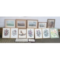A group of paintings, prints and maps, including a signed Lionel Edward print and 'Harris's Plan of ... 