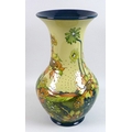 A large limited edition Moorcroft pottery vase decorated in Wandbord pattern, designed by Nicola Sla... 