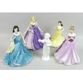 A group of Royal Doulton figurines, comprising Melody HN5043, December-Turquoise HN4981, both boxed ... 