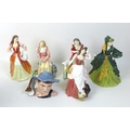 A group of Royal Doulton figurines of literary characters, comprising Scarlett O'Hara HN4200, Moll F... 