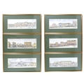 A group of six prints of Stamford, after Graham Wright, limited editions of 500, showing 'street ele... 