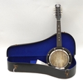 A John Grey & Sons of London five-string banjo, in hard carry case.