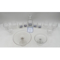A selection of glassware including a Concorde commemorative decanter with set of four matching glass... 