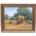 Alan King (British, 1946-2013): 'Golden Harvest', oil on canvas, framed.