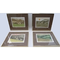 John Brunsdon (1933-2014): a set of four limited edition coloured etchings, entitled Chelmorton, num... 
