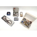 A group of vintage costume jewellery including metamorphic paste brooches of late Art Deco beads and... 