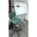 A Technostyl drafting / drawing table, circa 2010, with twin column stand, fully articulated and adj... 