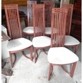 A set of six Charles Rennie Mackintosh style modern dining chairs.