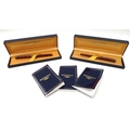 A Waterman 'Ideal' fountain pen and pencil set with 18k nib, both in original cases with booklets an... 
