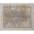 A Plan of London and its Environs, a 19th century engraved map, drawn by R. Creighton, engraved by J... 