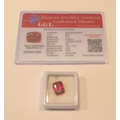 Loose gems - A heat treated cushion cut 6.75ct ruby, with GGL certificate.