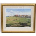 Graeme W Baxter (British, 20th century): a large limited edition golf print depicting the 18th hole ... 