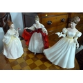Three Royal Doulton ladies, comprising Flowers of Love, HN2460, Sara, HN2265, and Kathleen, HN3609. ... 